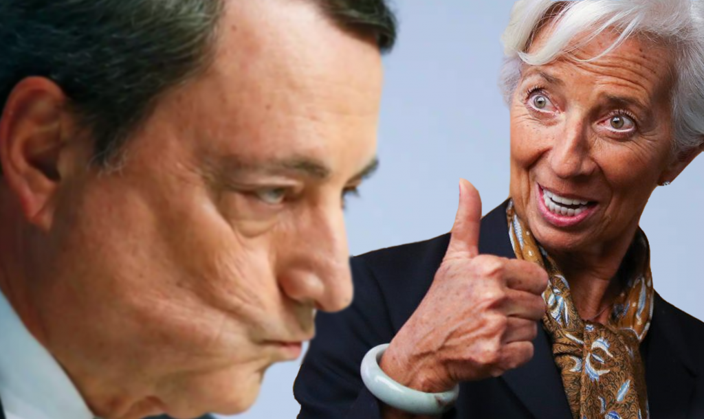 Mario Draghi and Christine Madeleine Odette Lagarde, a one-picture summary.